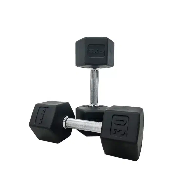 TKO Rubber Hex Dumbbells